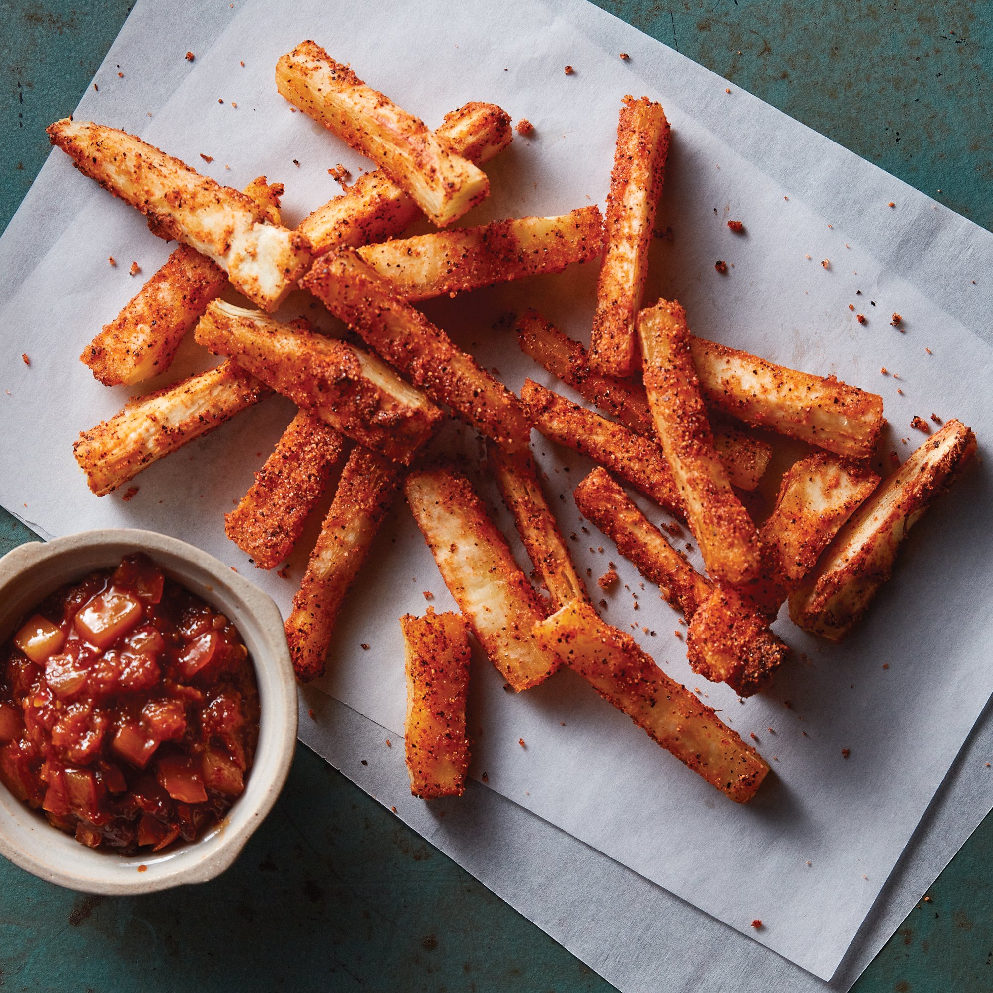 Air Fryer Yucca Fries with Spicy Mango Ketchup Recipe from H-E-B