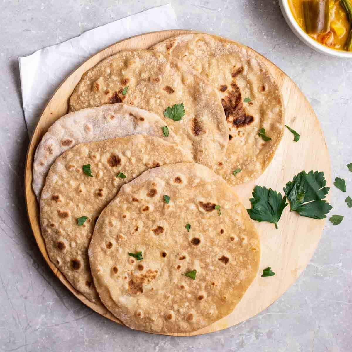 Easy Soft Vegan Roti (Chapati) – My Plantiful Cooking
