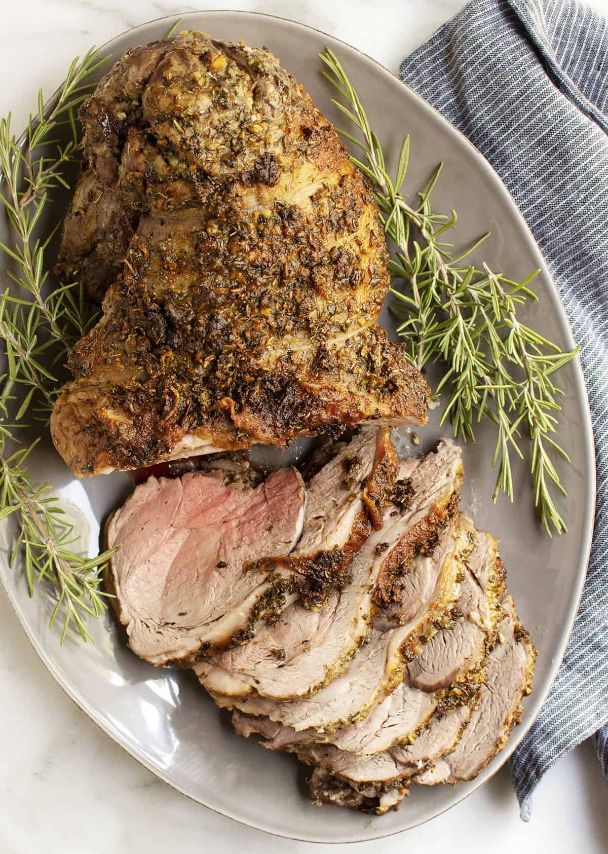 Roasted Boneless Leg of Lamb - Pinch and Swirl