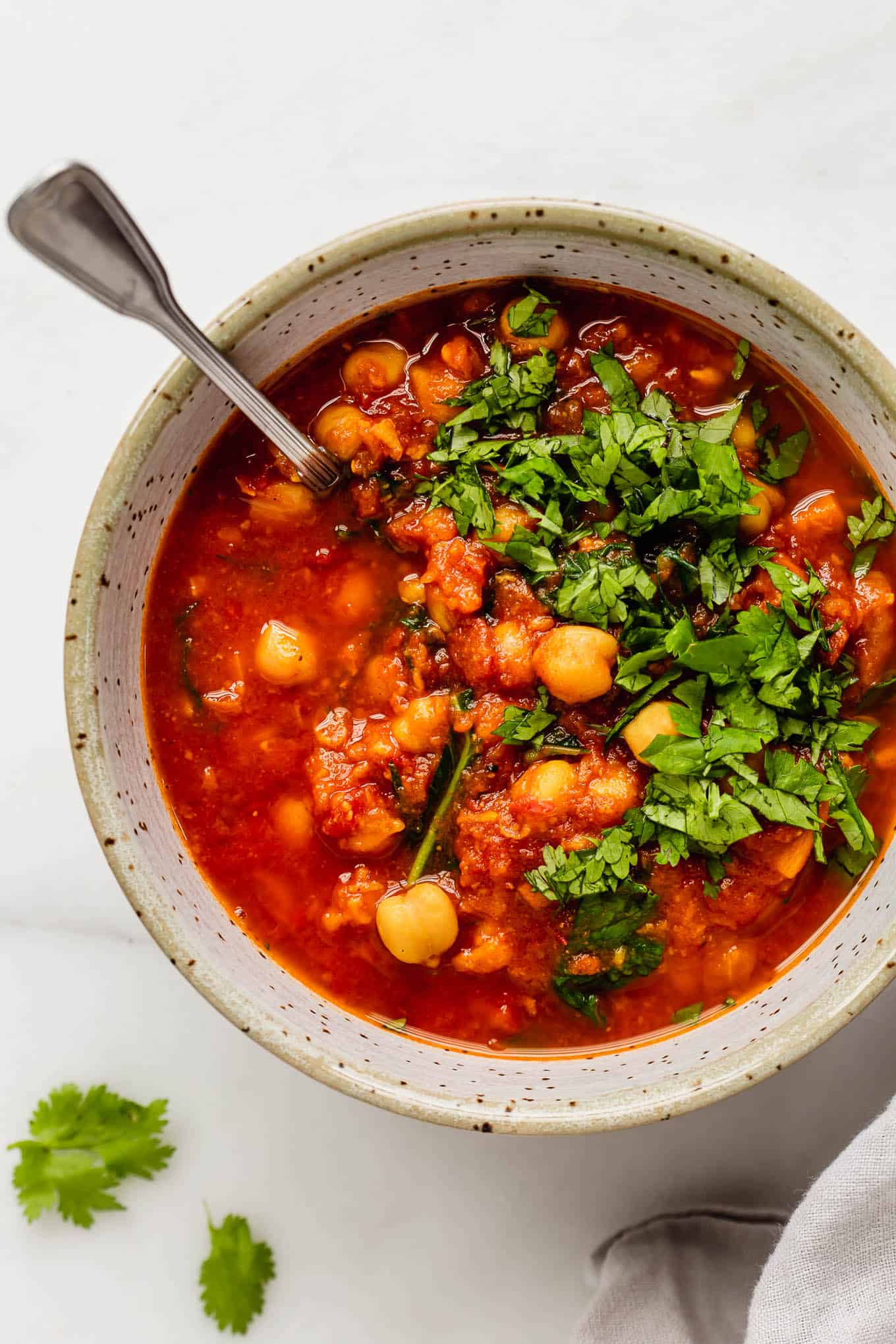 Easy Moroccan Chickpea Stew (vegan) - Choosing Chia