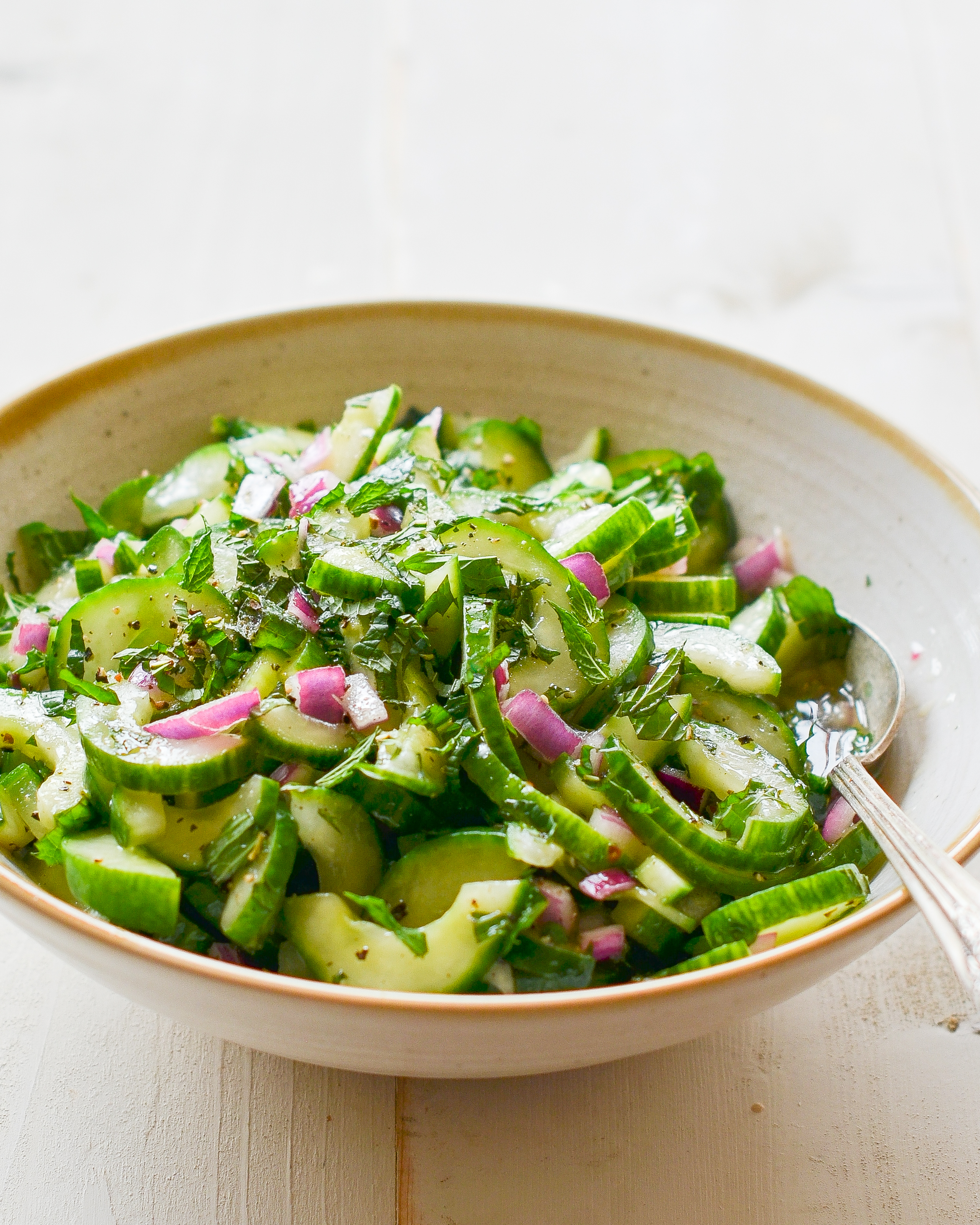 Cucumber Salad with Mint - Once Upon a Chef