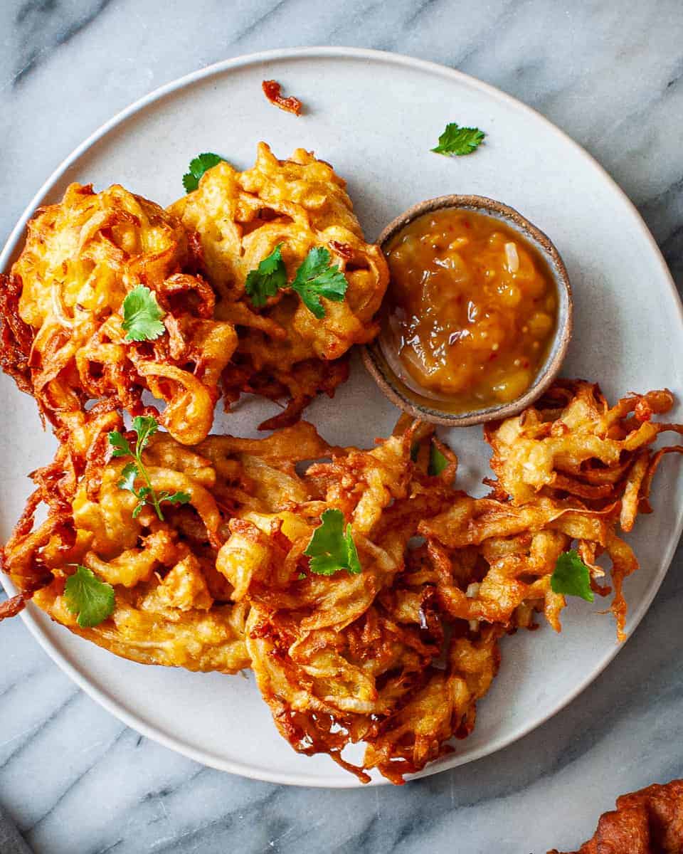 Super Crispy Vegan Onion Bhaji - School Night Vegan