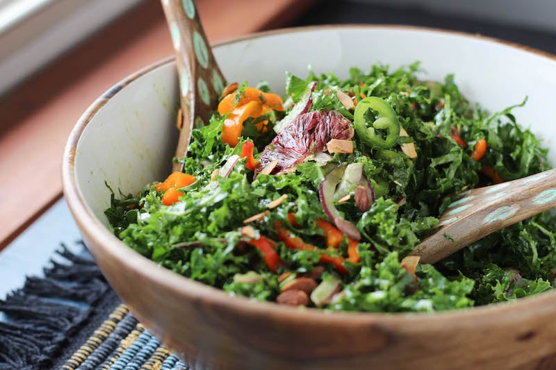 Spicy Kale & Blood Orange Salad - PaleOMG