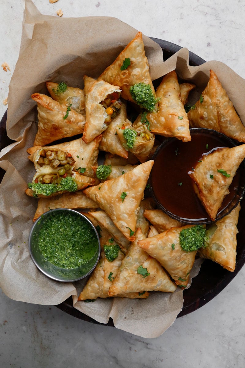 My Grandma's Vegetable Samosas (vegan) - Cooking With Parita